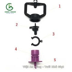 Béc tưới gốc bẻ gờ chỉnh bán kính 34 lít - AQ206HT tím