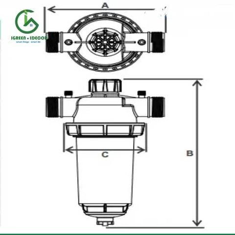  Bộ lọc lưới phi 60m AQ124T - Ấn Độ 