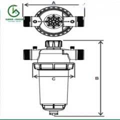 Bộ lọc lưới phi 60m AQ124T - Ấn Độ