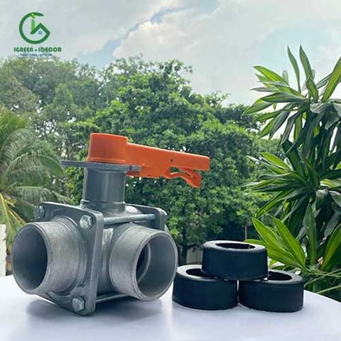  Van bi 3 ngã cao cấp dạng ren ngoài 60mm, 90mm - Ấn Độ 
