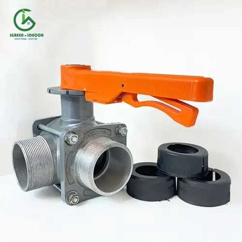  Van bi 3 ngã cao cấp dạng ren ngoài 60mm, 90mm - Ấn Độ 