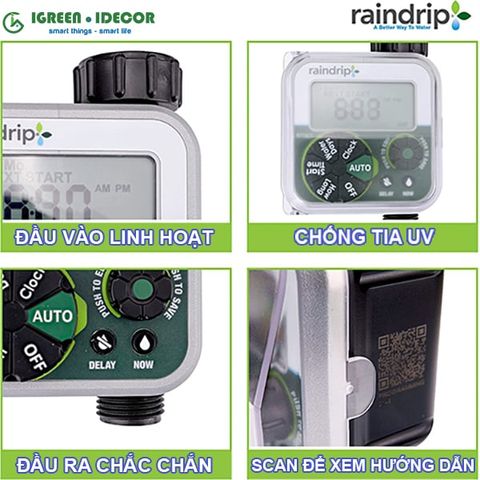  Bộ hẹn giờ tưới vườn tự động R775CTG Raindrip – Mỹ 