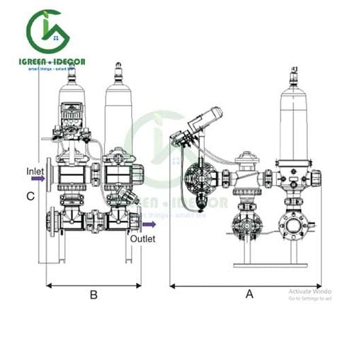  Bộ lọc đĩa tưới cây tự động 3”x2 AQ586-I(70) – Ấn Độ 