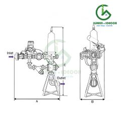 Bộ lọc đĩa tưới cây tự động 2”x1 AQ584-I(25) Ấn Độ