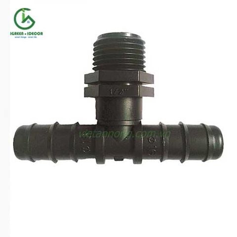  Chữ tê ren 21 ra ống LDPE 16,20 