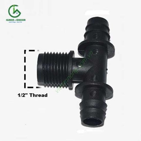  Chữ tê ren 21 ra ống LDPE 16,20 