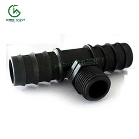  Chữ tê ren 21 ra ống LDPE 16,20 