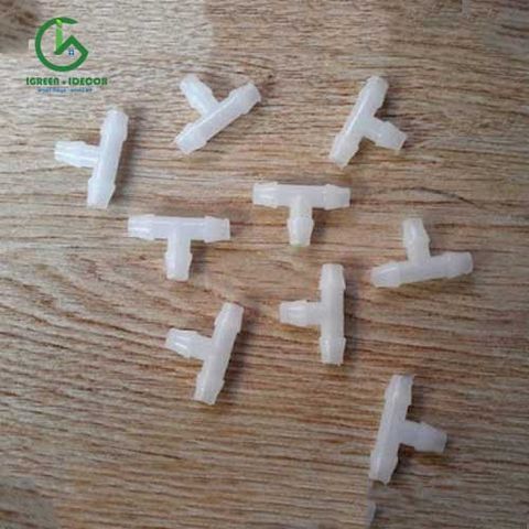  Chữ tê chia ống dẻo 5mm màu trắng 