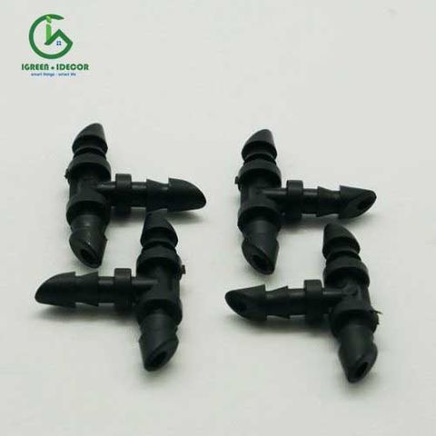  Chữ Tê đen gắn ống 5mm loại tốt - Percent 