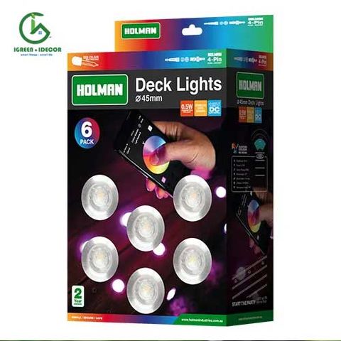  Đèn led sân vườn Decklight bluetooth nhiều màu 45mm – Úc 