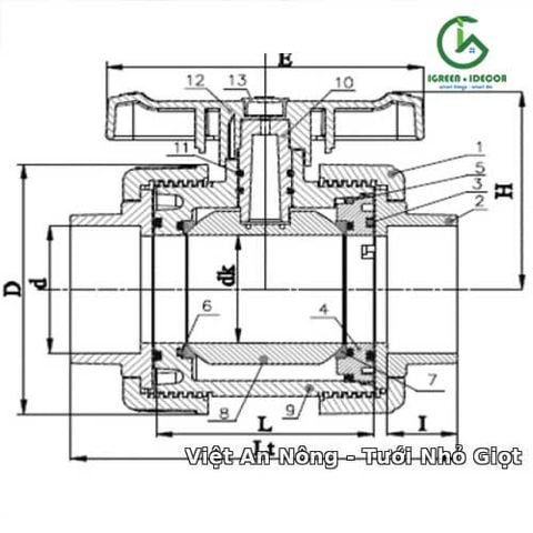 Van cầu rắc co hai đầu mặt bích 76mm - Ấn Độ 