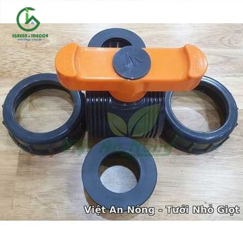 Van cầu rắc co hai đầu ren phi 60mm,49mm,34mm - Ấn Độ