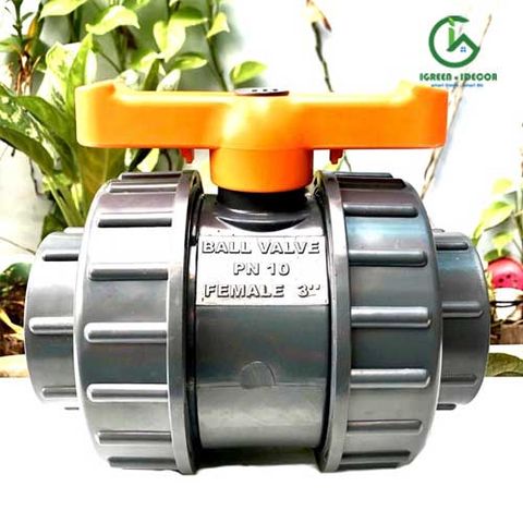  Van cầu rắc co hai đầu ren phi 90mm - Ấn Độ 