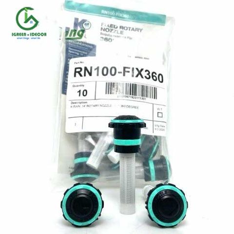  Đầu tưới rẽ quạt Rotary RN100 xoè 360 độ KRain Mỹ 
