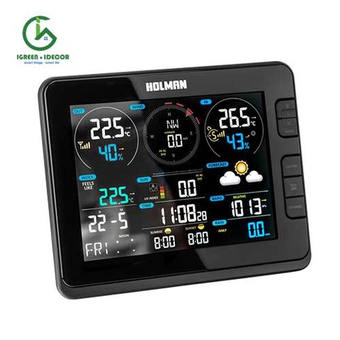  Thiết bị dự báo thời tiết Wifi năng lượng mặt trời WS5090W- Holman- Úc 