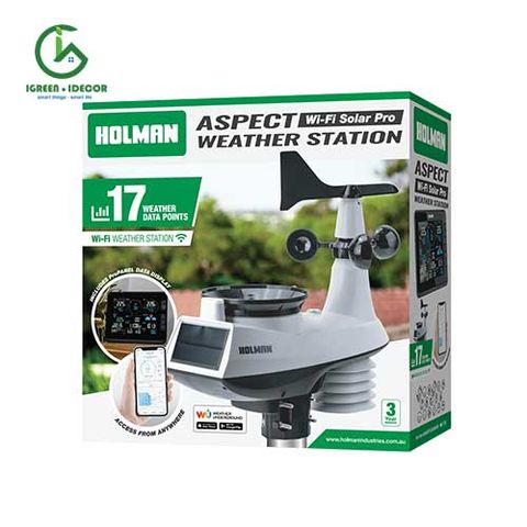  Thiết bị dự báo thời tiết Wifi năng lượng mặt trời WS5090W- Holman- Úc 