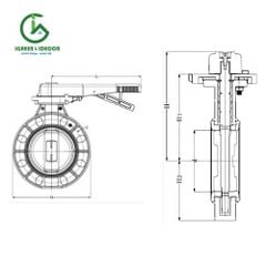 Van bướm tay gạt 6 inch 168mm đĩa nhựa AQ86 - Ấn Độ