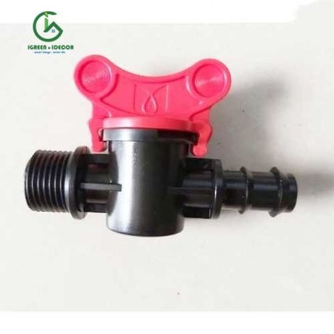  Van khóa 20 cho ống LDPE ren ngoài 21mm 