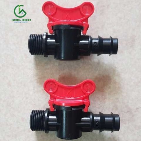  Van khóa 20 cho ống LDPE ren ngoài 21mm 