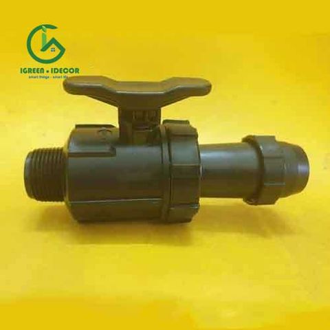  Van ren ngoài gắn dây tưới phun mưa 42mm 