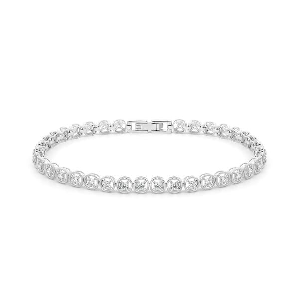 Lắc tay vàng trắng 14K gắn kim cương DOJI AFBB900508F2ML1