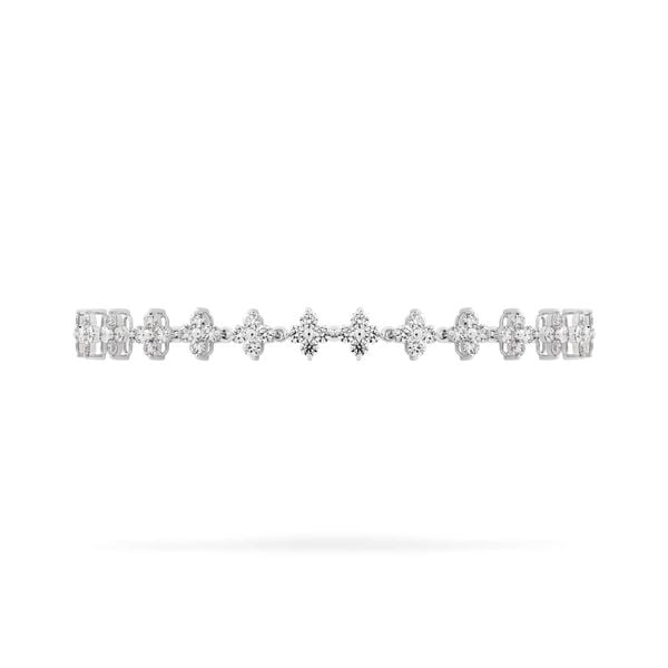 Lắc tay vàng trắng 14K gắn kim cương DOJI AFBB900510F2ML1