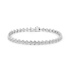 Lắc tay vàng trắng 14K gắn kim cương DOJI AFBB900511F2ML1