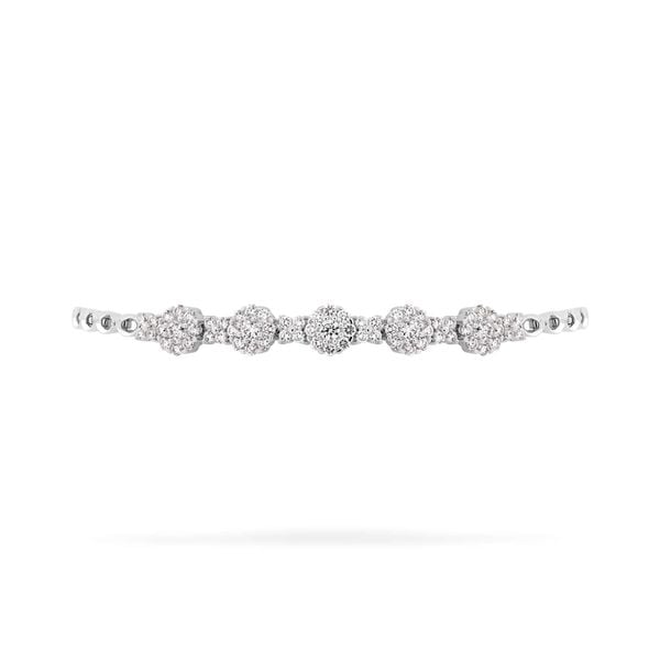 Lắc tay vàng trắng 14K gắn kim cương DOJI AFBB900512F2ML1