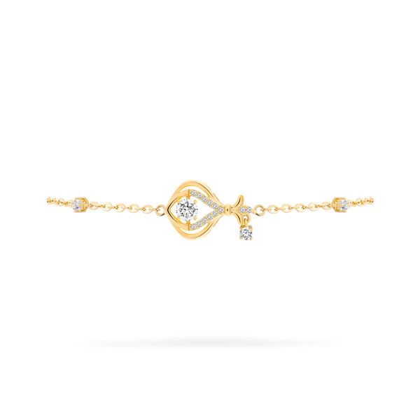 Lắc tay vàng vàng 14K gắn đá CZ DOJI AFBJ000515F1CZ1