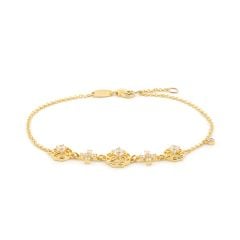 Lắc tay vàng vàng 14K gắn đá CZ DOJI AFBJ000521F1CZ1