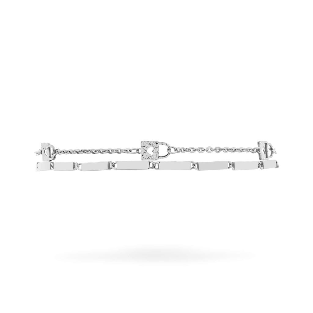 Lắc tay nữ vàng trắng 14K gắn đá CZ DOJI AFBK000351F2CZ1 