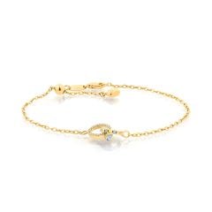 Lắc tay vàng vàng 14K gắn đá CZ DOJI AFBK000427F1CZ1