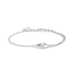 Lắc tay vàng trắng 14K gắn đá CZ DOJI AFBK000672F2CZ1