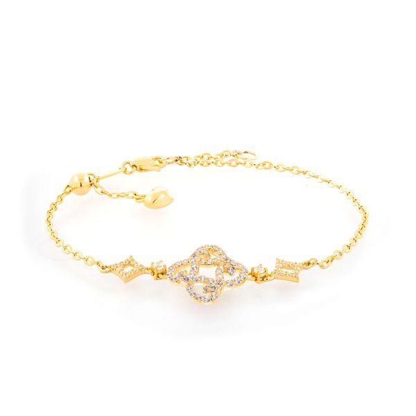 Lắc tay vàng vàng 14K gắn đá CZ DOJI AFBK000703F1CZ1