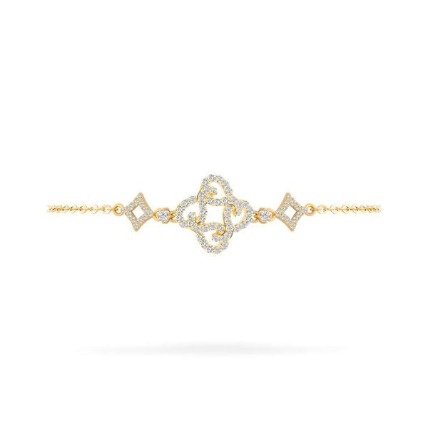 Lắc tay vàng vàng 14K gắn đá CZ DOJI AFBK000703F1CZ1