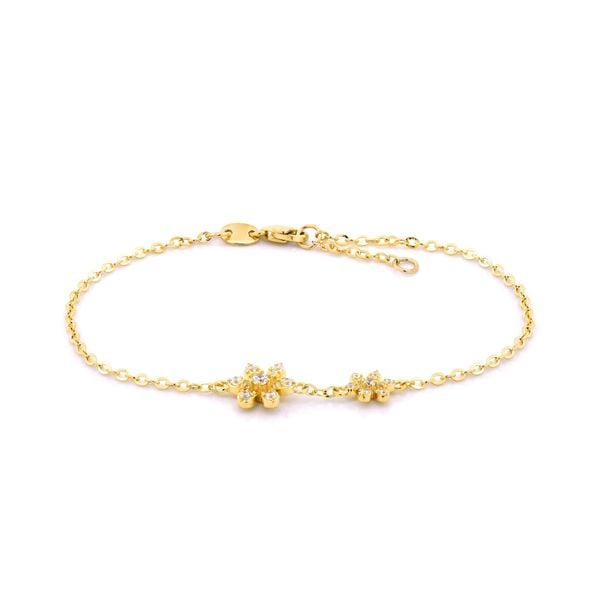 Lắc tay vàng vàng 14K gắn đá CZ DOJI AFBK000715F1CZ1