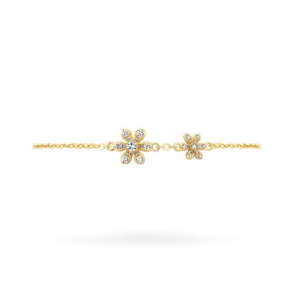 Lắc tay vàng vàng 14K gắn đá CZ DOJI AFBK000715F1CZ1