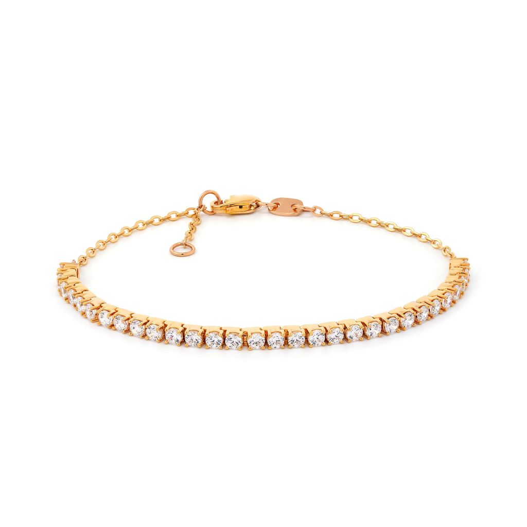 Lắc tay vàng vàng 14K gắn đá CZ DOJI AFBK000727F1CZ1 