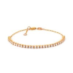 Lắc tay vàng vàng 14K gắn đá CZ DOJI AFBK000727F1CZ1