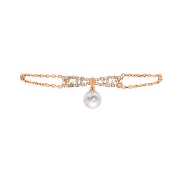 Lắc tay nữ vàng hồng 14K gắn đá CZ DOJI AFBK002114F3CZ1