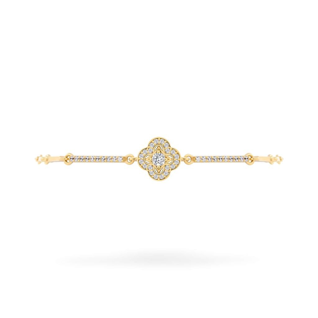 Lắc tay vàng vàng 18K gắn đá CZ DOJI AFBM100471D1CZ1 