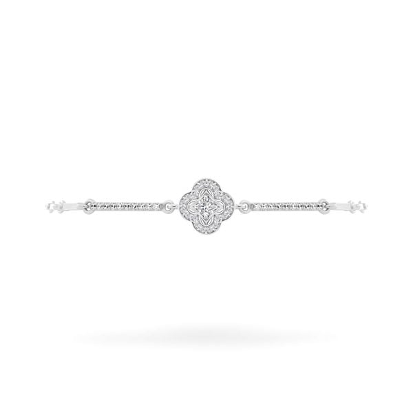 Lắc tay vàng trắng 18K gắn đá CZ DOJI AFBM100471D2CZ1