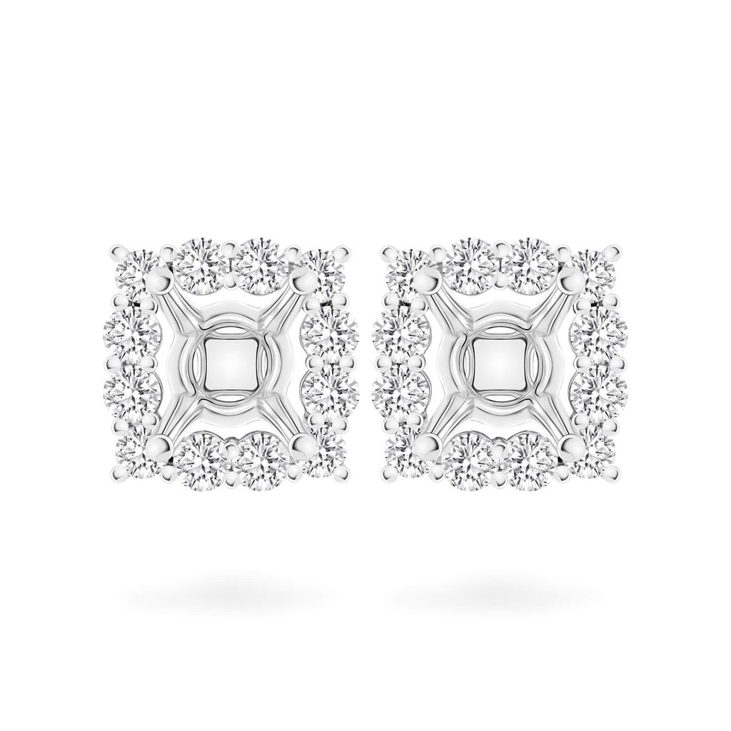 Ổ hoa tai vàng trắng 18K DOJI AFEA000001D2KK1 