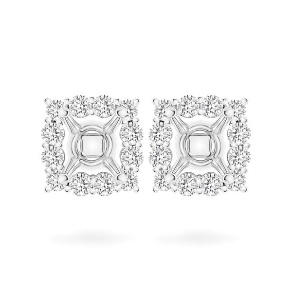 Ổ hoa tai vàng trắng 18K DOJI AFEA000001D2KK1