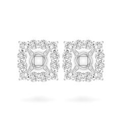 Ổ hoa tai vàng trắng 18K DOJI AFEA000001D2KK1