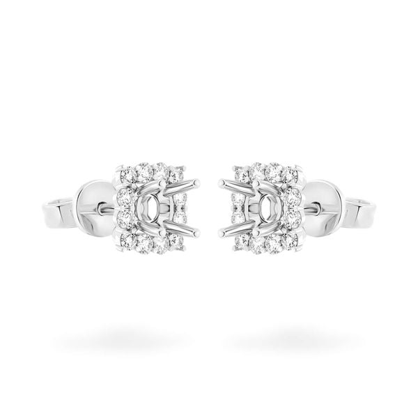 Ổ hoa tai vàng trắng 18K DOJI AFEA000001D2KK1