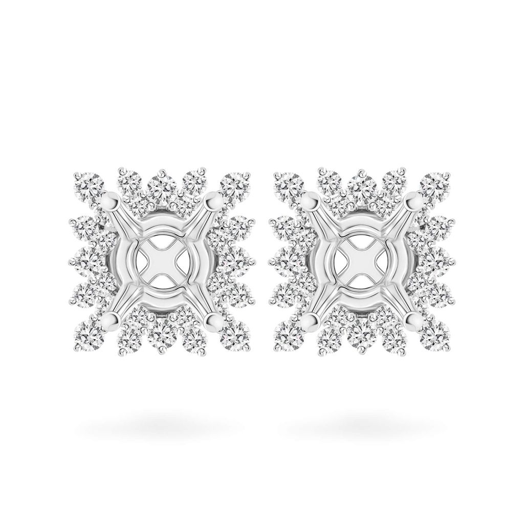 Ổ hoa tai vàng trắng 18K DOJI AFEA000004D2KK1 