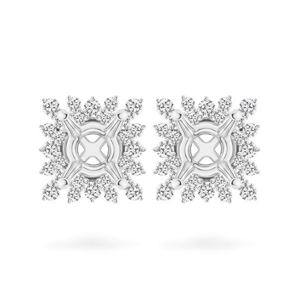 Ổ hoa tai vàng trắng 18K DOJI AFEA000004D2KK1