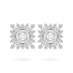 Ổ hoa tai vàng trắng 18K DOJI AFEA000004D2KK1