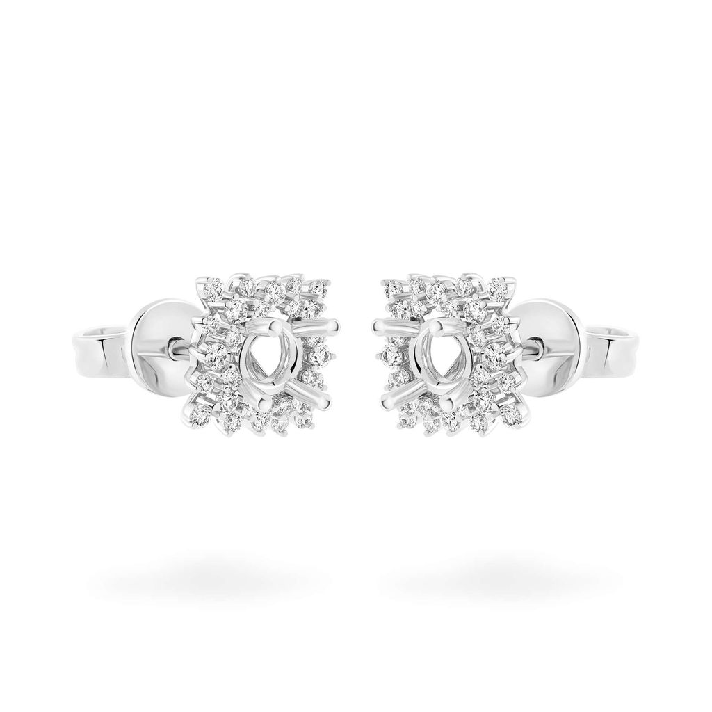 Ổ hoa tai vàng trắng 18K DOJI AFEA000004D2KK1 